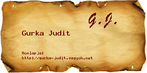 Gurka Judit névjegykártya